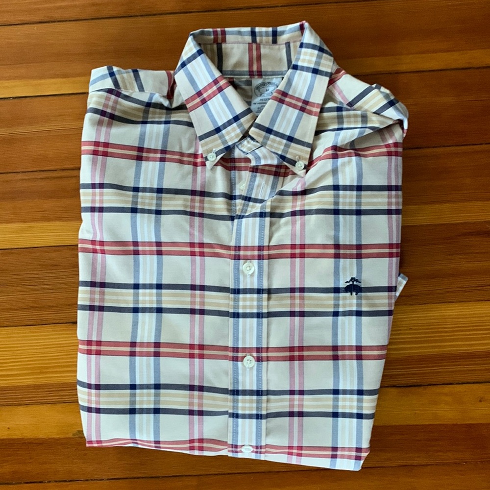 Brooks brothers patterned Oxford